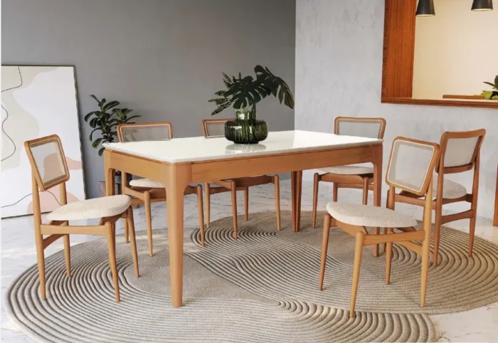 Mesa Alto Padrão com 6 Cadeiras NOVO PRONTA ENTREGA 