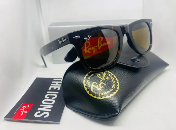  Ray Ban clássico wayfarer (Marrom)