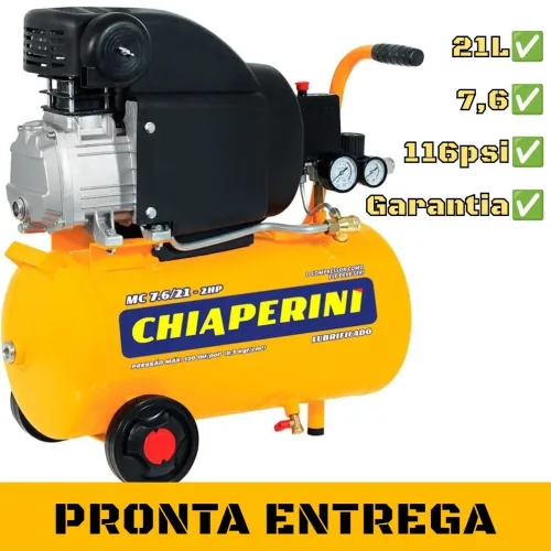 COMPRESSOR CHIAPERINI 21L / 7,6 pcm - PRONTA ENTREGA 