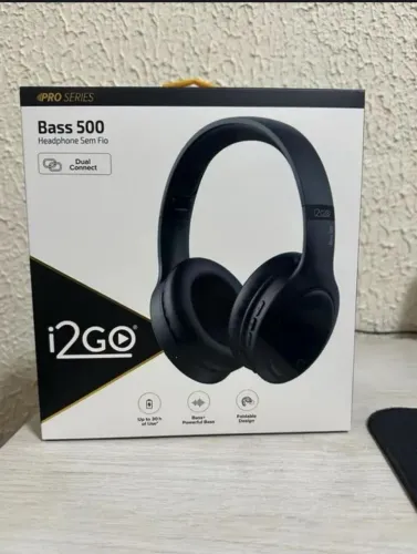 Headphone Bluetooth Bass 500 I2go preto