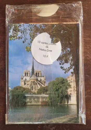 Cartão postal catedral Notre-Dame de Paris anos 90