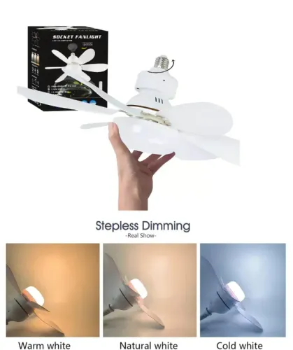 Melhor Mini Ventilador Teto LED 6 Helices Maior Raio 52CM Controle Remoto/TIME