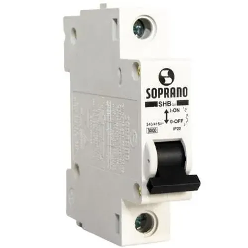 Disjuntor Soprano C20 SHB 6A 240V (Honestidade e Qualidade Distribuidora JK Eletrônicos)