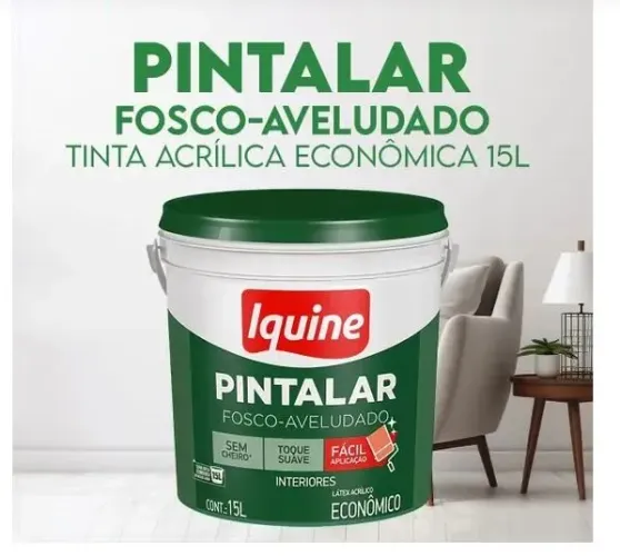 Tinta Acrílica Fosco-Aveludado Pintalar 15L - Iquine