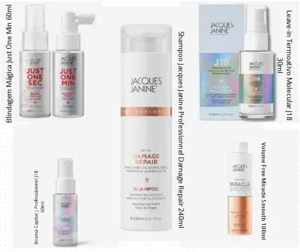 Kit Profissional Jacques Janine - Blindagem, Brilho e Reparação Capilar