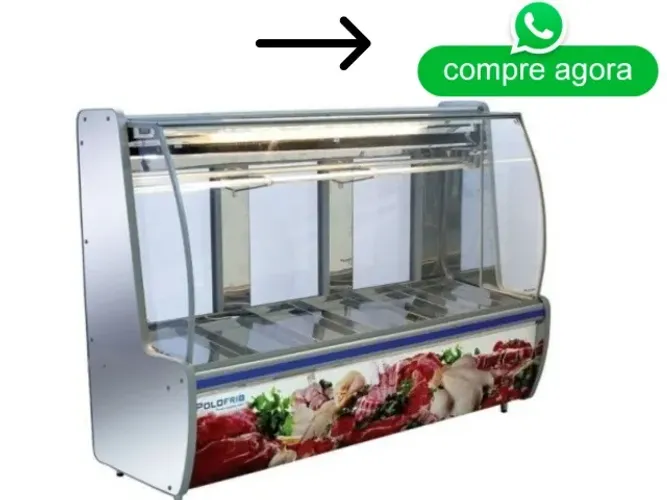Balcão de Carne Polo Frio 2 Metros Inox