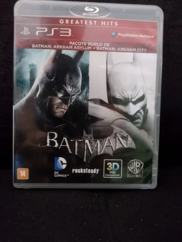 Jogo Batman Arkham Asylum+Batman Arkham City pacote duplo para PS3