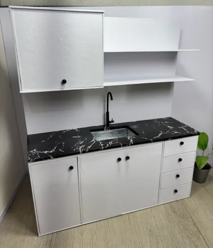 Móveis para casa de bonecas - Armário de cozinha 