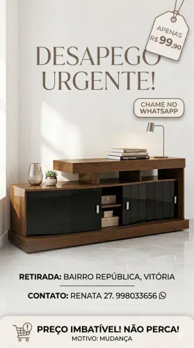 Rack Moderno para Sala - 1,60m (Preço de Desapego!)