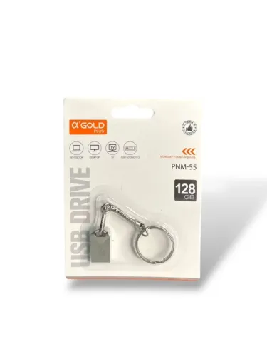 Mini Pendrive 128GB Chaveiro Metálico USB 2.0