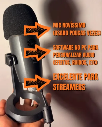 MICROFONE PROFISSIONAL BLUE YETI NANO QUALIDADE DE ESTÚDIO