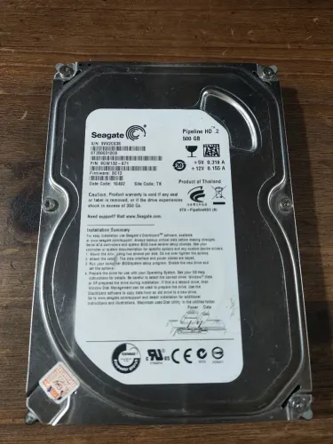 Vendo HD Seagate Pipeline de 500GB (3,5" polegadas)