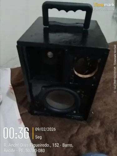 Caixa de som 3 vias madeira