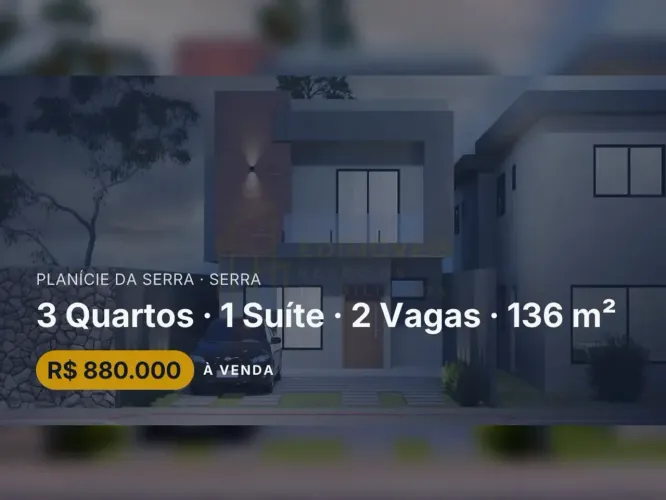 Seu Novo Lar em Planície da Serra: Casa com Escritório e 3 Quartos