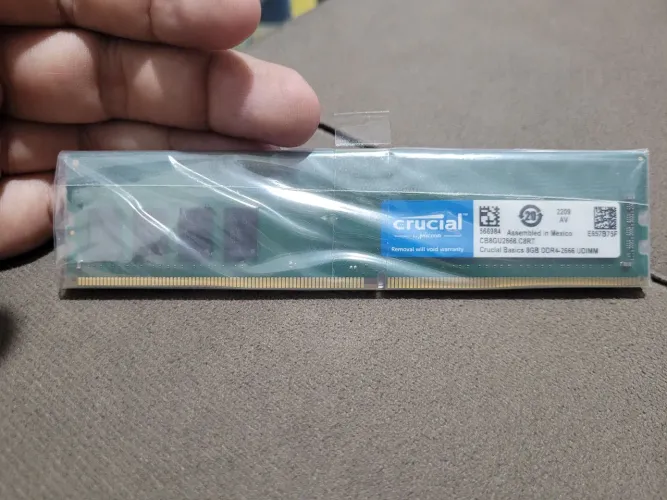 Memória RAM DDR4 Crucial 8GB 2666MHz