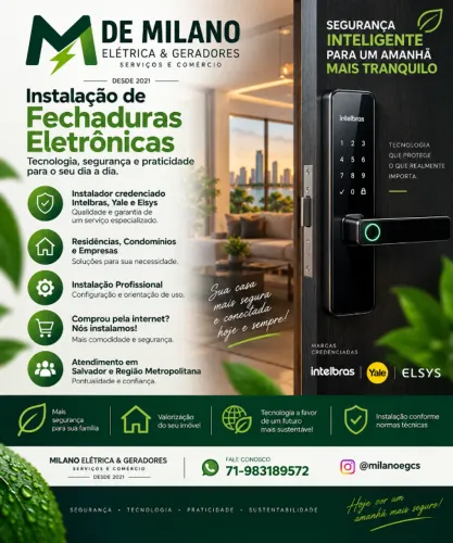 INSTALAÇÃO DE FECHADURAS DIGITAL E ELETRÔNICAS - SALVADOR E REGIÃO