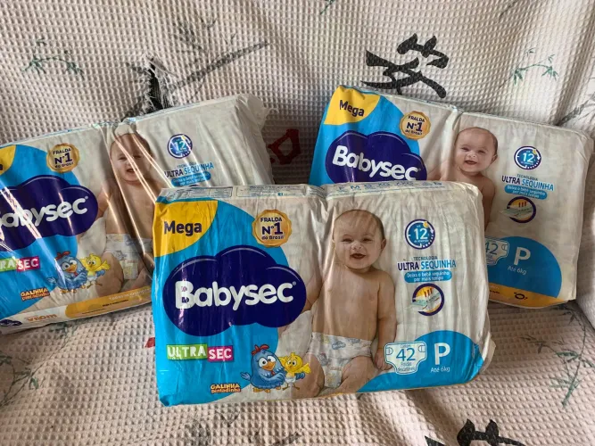 3 pacotes da fralda babysec