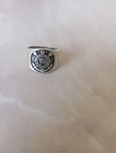 Anel de prata 925 do Corinthians vendo 9.8 gramas ou troco n23
