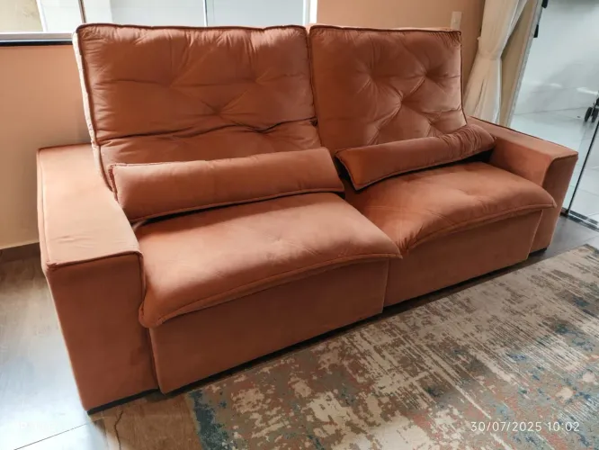 Sofá Retrátil 2,5m Automático 