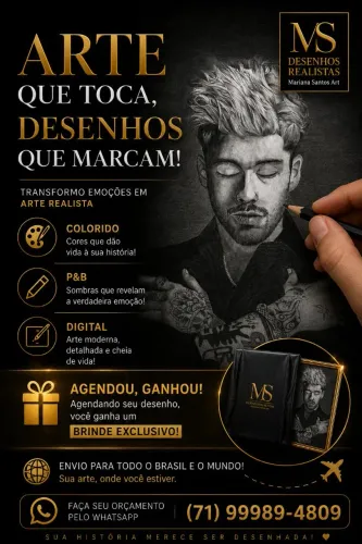 Retrato em Grafite Produzido