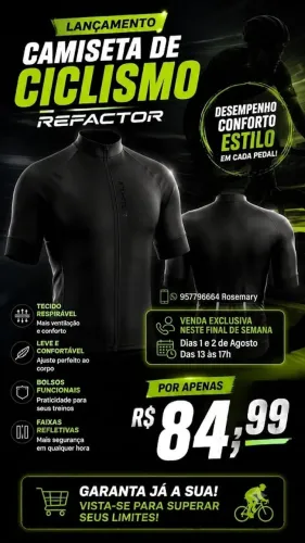 Camiseta para ciclista promoção