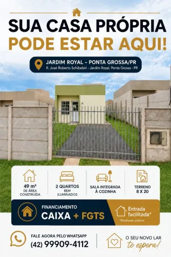 Casa à venda no Jardim Royal - Ponta Grossa/PR