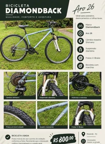 Bicicleta Diamond Back Aro 26