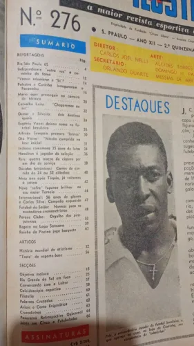 Álbum Gazeta Esportiva Ilustrada ANOS 60 peça de museu com Pelé, Garrincha.
