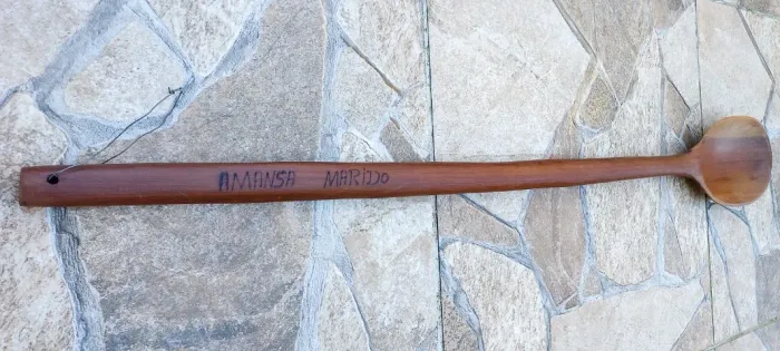 Colher de panelão Amansa Marido 111cm, artesanato Bahiano de Porto Seguro, madeira nobre