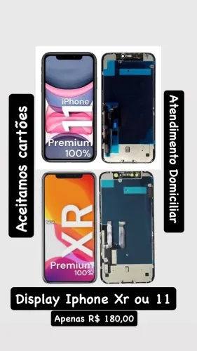 Display Vivid IPhone XR + Película - Atendimento Domiciliar 