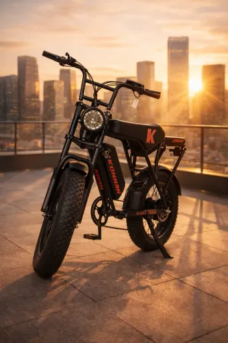 BICICLETA ELETRICA 750W PRETO/VERMELHO KONNAN - NÃO PRECISA DE CNH