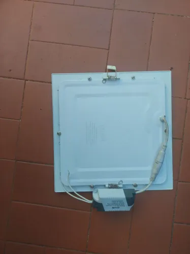 Luminária paflon 22x22 cm, 18w, 2700k  com driver 