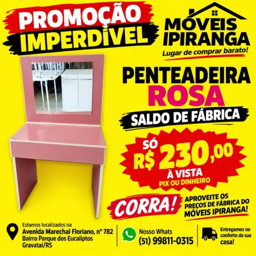 Penteadeira rosa saldo de fabrica