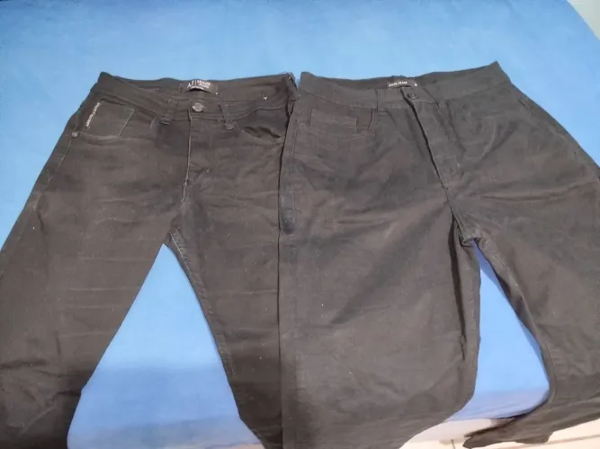 Kit 2 Calças Jeans Pretas Armani + Pool Jeans Tam [TAM] Masculina