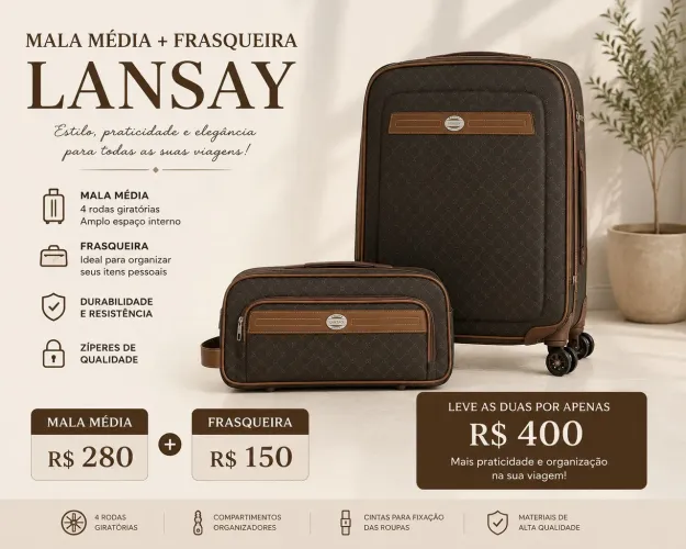 Lindo conjunto de malas Lansay