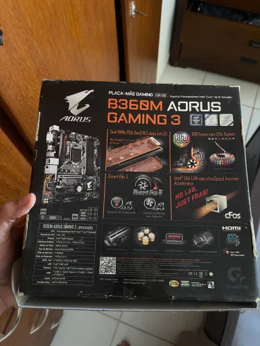 B360M AORUS CHIPSET CORE GAMING 3 PLACA-MÃE GAMING LGA 1151 RGB