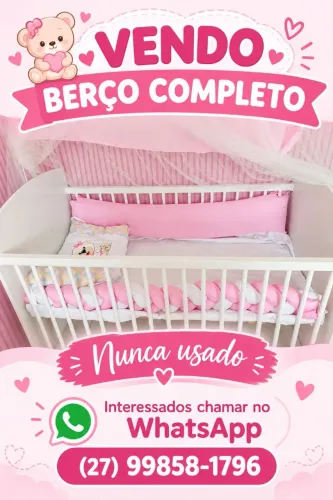 BERÇO NOVO COMPLETO
