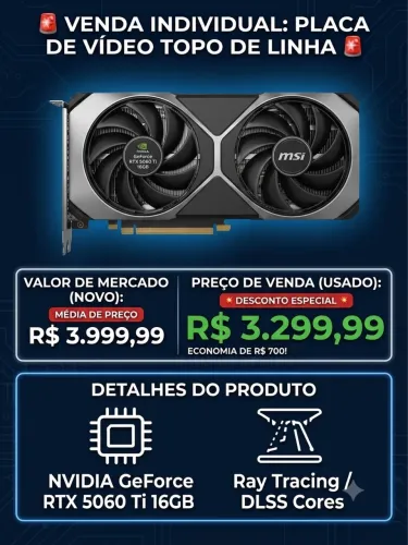 RTX 5060ti 16gb MSI 2x