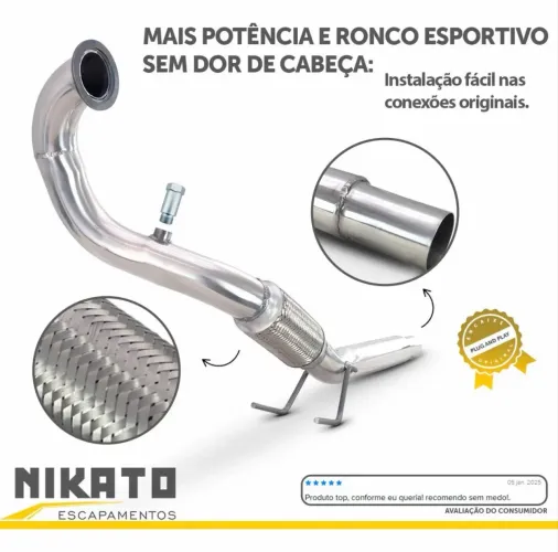 Downpipe Volkswagen para motores Tsi 1.4