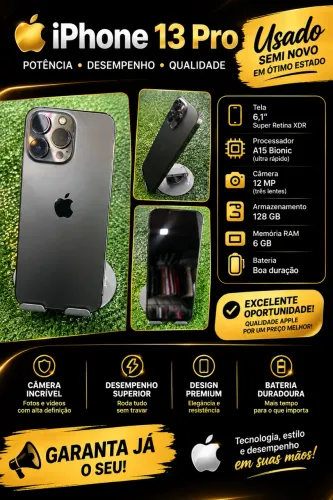 iPhone 13 Pro 128gb - usado em ótimo estado