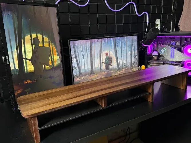 Suporte para Monitor  Meligna 110x22cm em TECA