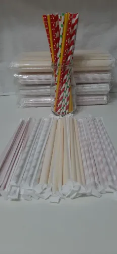 Canudos de papel biodegradável