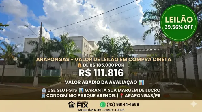 ? ARAPONGAS - VALOR DE LEILÃO EM COMPRA DIRETA