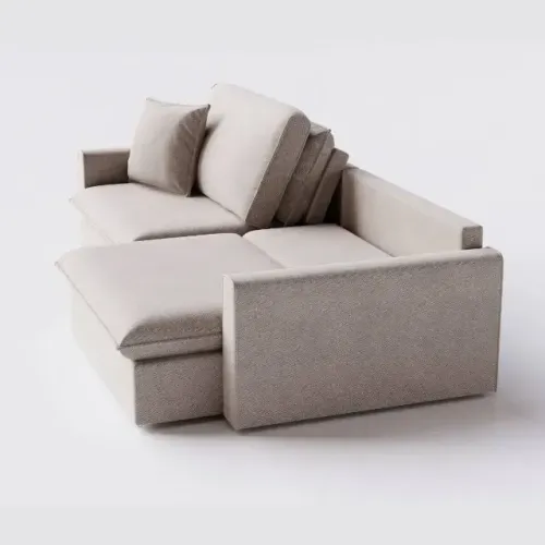 Sofá Cama Linho 3 Lugares Design Moderno