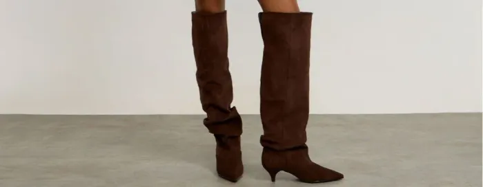 Bota over em Suede caimento franzido ( Nova/ Nunca usada) Tam.35