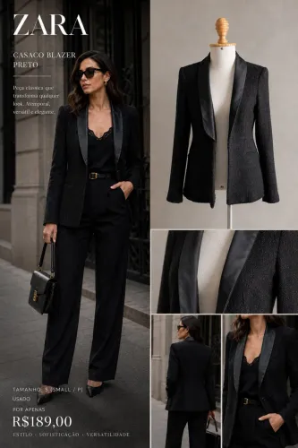 Casaco social tweed Zara
