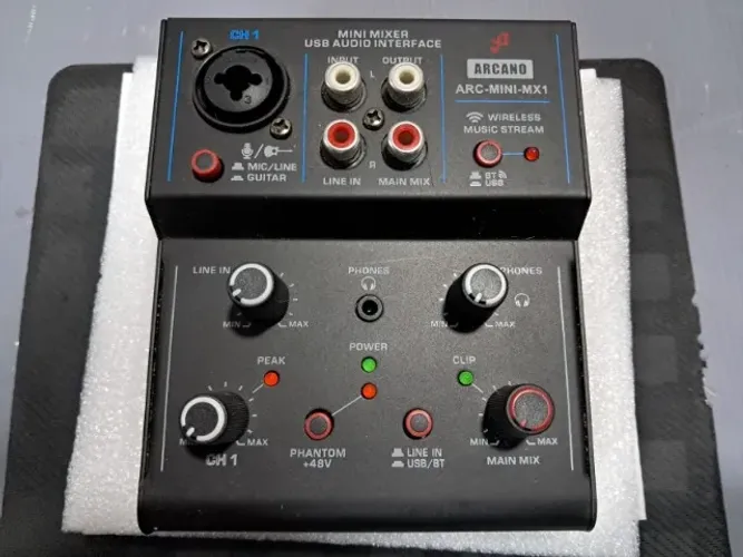 MIXER COMPACTO USB ARCANO MX1 PROMOÇÃO