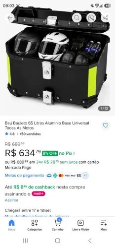 BAU BAULETO ALUMINIO 65LITROS