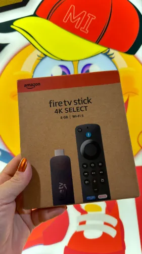 Adaptador de TV Amazon Fire TV Stick 4K Select com controle 8G Wi-Fi 5