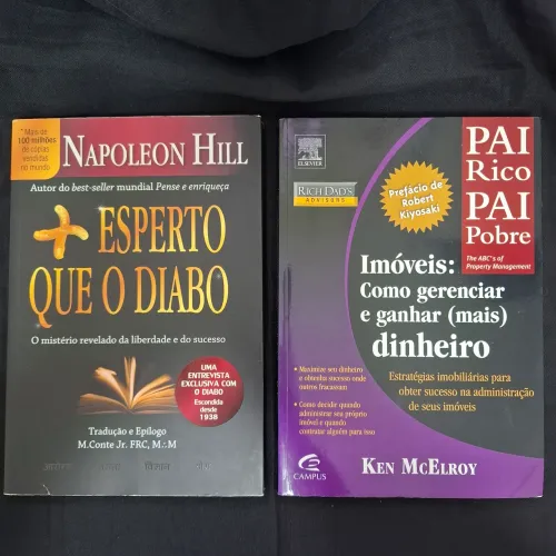 Livros Best Sellers "Mais Esperto Que o Diabo" + "Pai Rico, Pai Pobre" 
